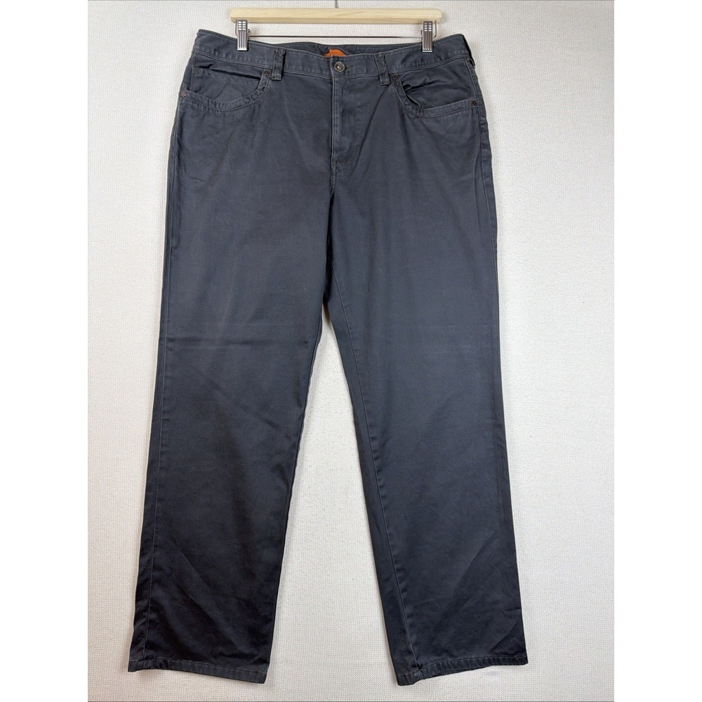 Tommy Bahama Men's Straight Leg 5-Pocket Gray Pants 36X30 Stretch Pima Cotton